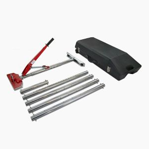Carpet tool with case and different extensions.
